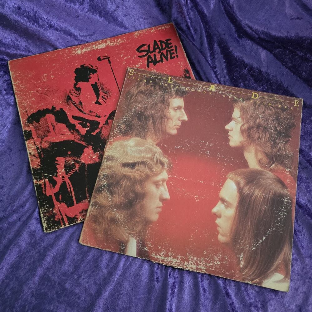 Slade Vinyl LP Lot Slade Alive! + Stomp Your Hands Clap Your Feet Classic